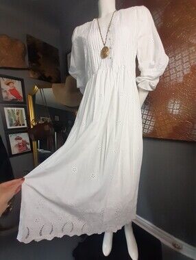 Zara White Eyelet Maxi Dress - Timeless Boho Style